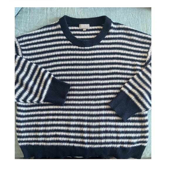 J.Crew Cashmere relaxed crewneck sweater in stripe - Picture 3 of 5